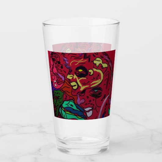 Abstract Moon Galaxy Art Glas (Voorkant)