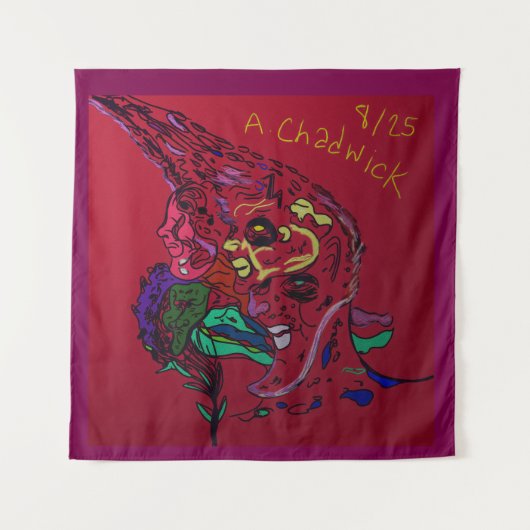 Abstract Moon Galaxy Art Tapestry Wandkleed (Voorkant)