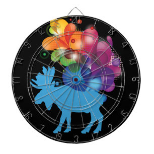Abstract Moose Metal Cage Dartboard Dartbord