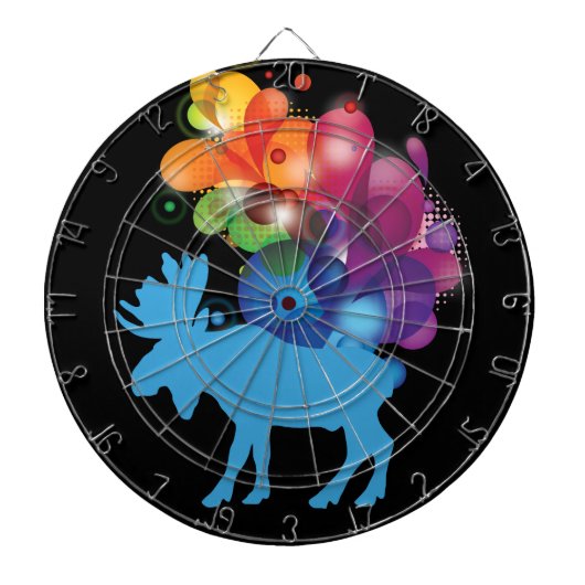 Abstract Moose Metal Cage Dartboard Dartbord (Voorkant)
