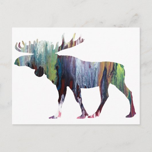 Abstract Moose silhouet Briefkaart (Voorkant)