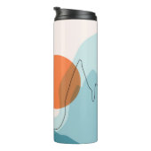 Abstract mountain range landscape, flat scenery ba thermosbeker (Geroteerd rechts)