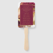 Abstract Mousserend Trouwprogramma Wijn Rood ID101 Handwaaier (Achterkant)