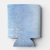 Abstract Mozaïek Blauw: Glanzende Achtergrond Blikjeskoeler (Achterkant)