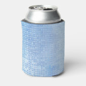 Abstract Mozaïek Blauw: Glanzende Achtergrond Blikjeskoeler (Blikje Achterkant)