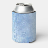 Abstract Mozaïek Blauw: Glanzende Achtergrond Blikjeskoeler (Blikje Achterkant)