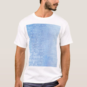 Abstract Mozaïek Blauw: Glanzende Achtergrond T-shirt