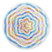 Abstract mozaïek Glas in lood #4 Keramische Knop (Voorkant)