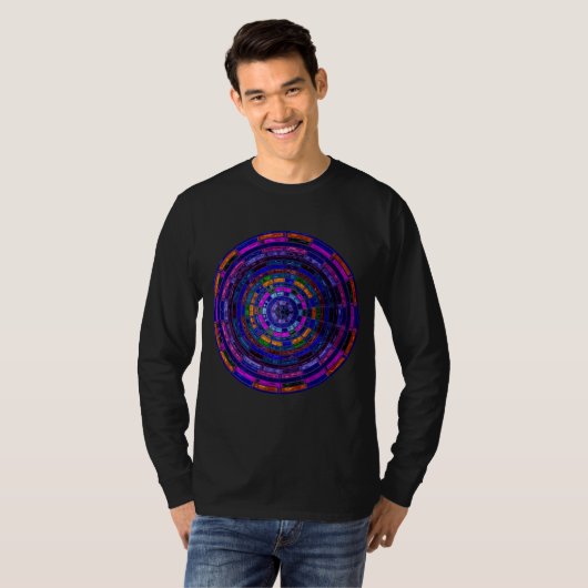 Abstract mozaïek Glas in lood #9 T-shirt (Voorkant volledig)