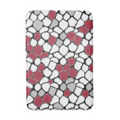 Abstract mozaïek, grijs, Bourgogne, zwart-wit Badmat (Voorkant Verticaal)