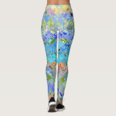 Abstract mozaïekGlas in lood Leggings (Achterkant)