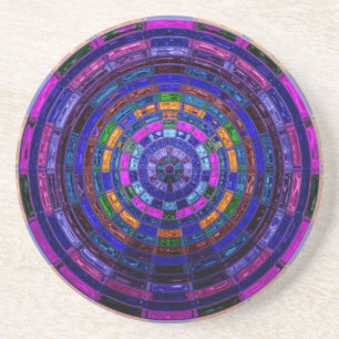Abstract Mozaïekpatroon #4 Zandsteen Onderzetter