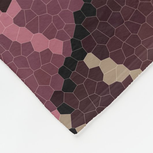 Abstract mozaïekpatroon fleece deken (Hoek)