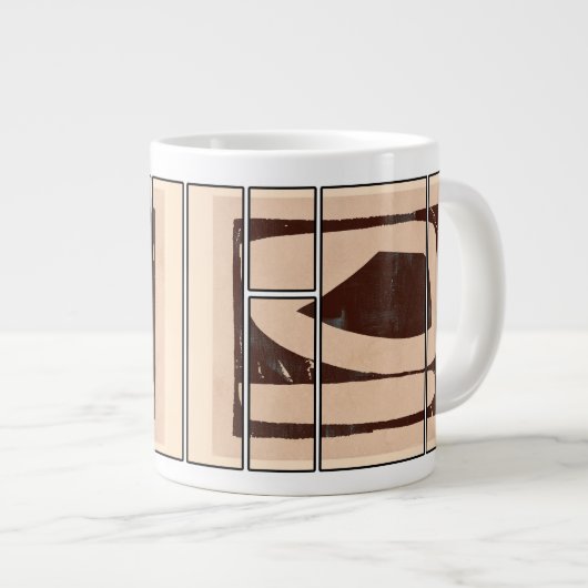Abstract Mug design Extra Grote Beker (Voorkant rechts)