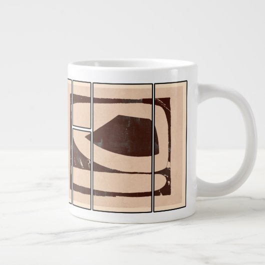 Abstract Mug design Extra Grote Beker (Rechts)