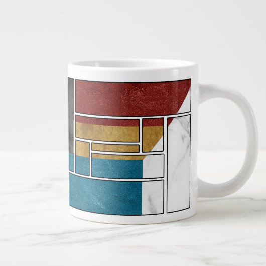 Abstract mug designs extra grote beker (Rechts)