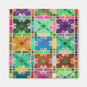 Abstract multi-kleurenkunstpatroon magneet