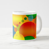 Abstract multicolleur cirkelontwerp extra grote beker (Voorkant rechts)
