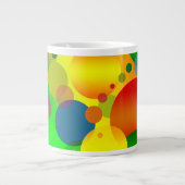 Abstract multicolleur cirkelontwerp extra grote beker (Voorkant)