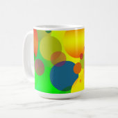 Abstract multicolleur cirkelontwerp koffiemok (Voorkant links)
