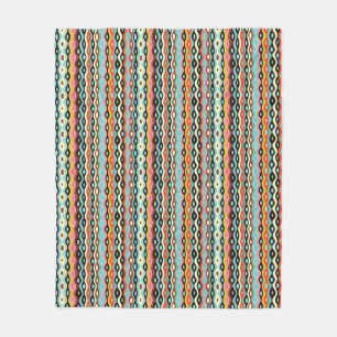 Abstract multicolor-patroon fleece deken