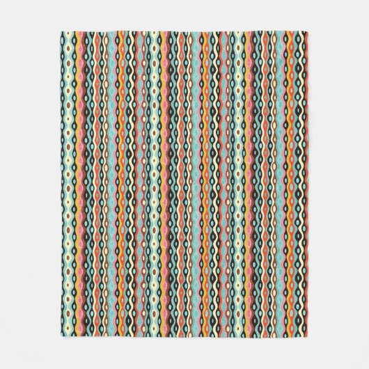 Abstract multicolor-patroon fleece deken (Voorkant)