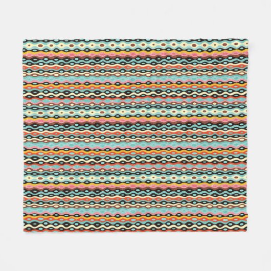Abstract multicolor-patroon fleece deken (Voorkant (Horizontaal))