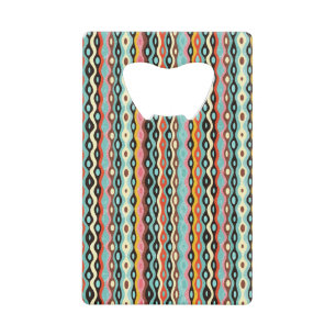 Abstract multicolor-patroon kredietkaart flessenopener