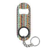 Abstract multicolor-patroon sleutelhanger flessenopener (Achterkant)