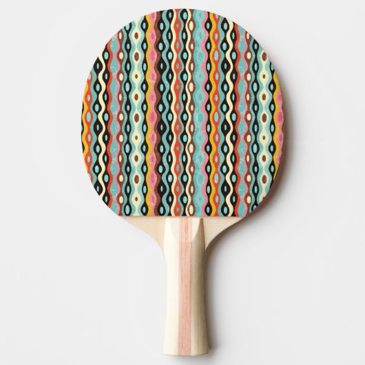 Abstract multicolor-patroon tafeltennisbatje (Voorkant)