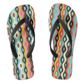 Abstract multicolor-patroon teenslippers (Voetbed)