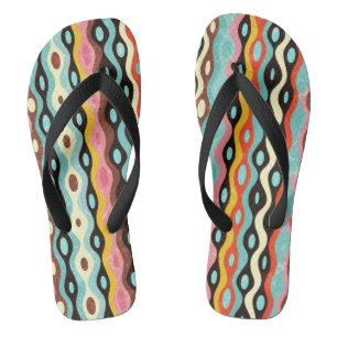 Abstract multicolor-patroon teenslippers