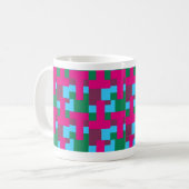 Abstract Multicolored Patroon met Meetkunde Koffiemok (Voorkant links)