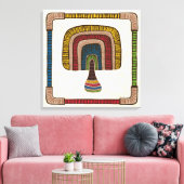 Abstract Mushroom Canvas Afdruk (Insitu (Woonkamer))