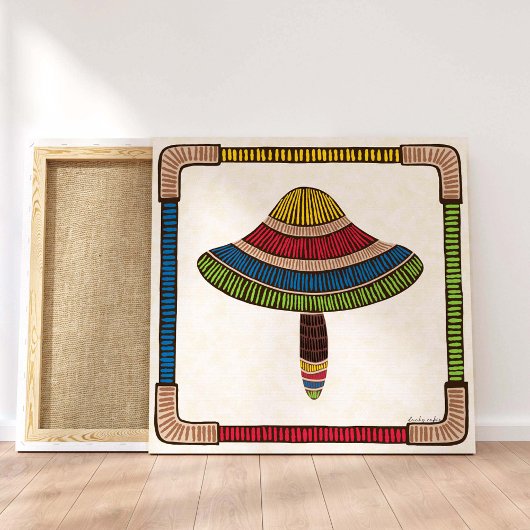 Abstract Mushroom Canvas Afdruk