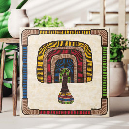 Abstract Mushroom Canvas Afdruk