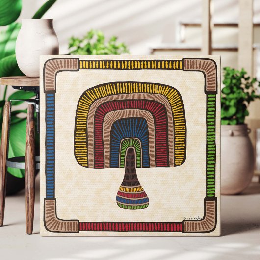 Abstract Mushroom Canvas Afdruk