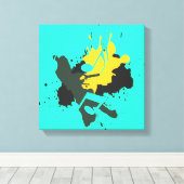 Abstract Musical Notes Wrapped Canvas Afdruk (Insitu (Houten vloer))