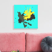 Abstract Musical Notes Wrapped Canvas Afdruk (Insitu (Woonkamer))