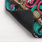 Abstract muziekontwerppatroon muismat (Hoek)