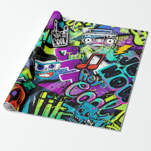 Abstract naadloos cartoon patroon. Herhaald met m Cadeaupapier