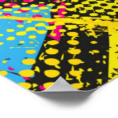 Abstract naadloos chaotisch patroon. Behangselpapi Poster (Hoek)