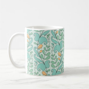 Abstract naadloos florvormig patroon koffiemok