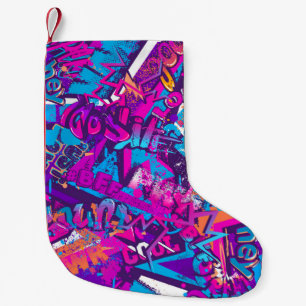 Abstract naadloos graffiti woorden patroon. Grunge Kleine Kerstsok