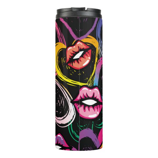 Abstract naadloos mode patroon. Schoonheidsstijl Thermosbeker (Achterkant)