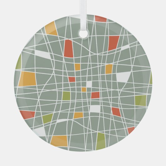 Abstract naadloos: modern patroonontwerp. glas ornament (Voorkant)