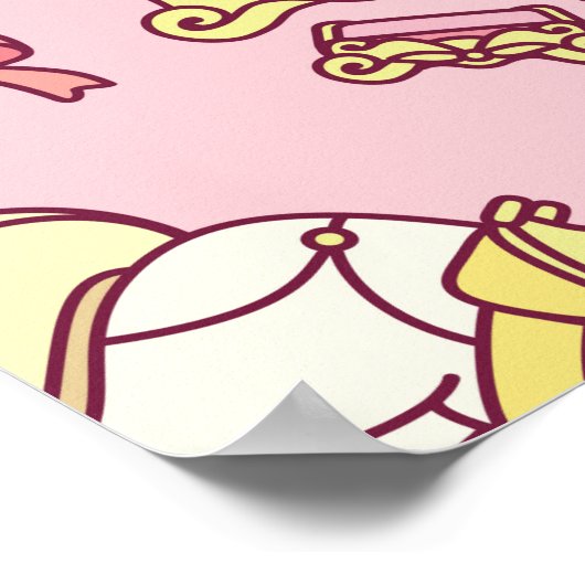 abstract naadloos patroon. Eenvoudige kleine P Poster (Hoek)