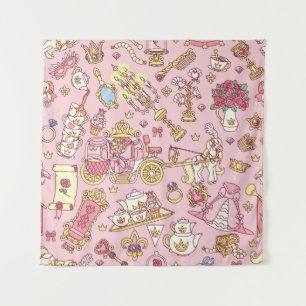 abstract naadloos patroon. Eenvoudige kleine P Wandkleed