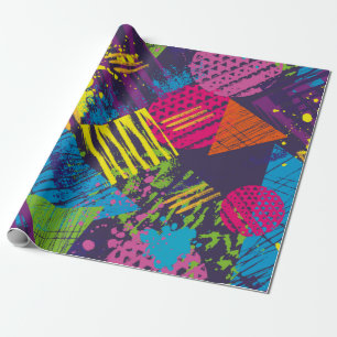 Abstract naadloos patroon in de stad met grunge el cadeaupapier