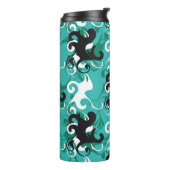 Abstract naadloos patroon kwalitatieve vintage ill thermosbeker (Gedraaid links)